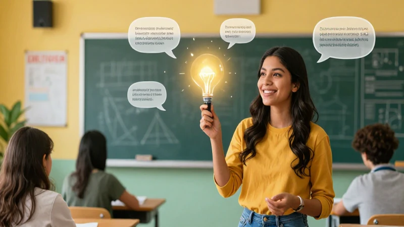Maestro mexicano dinámico en un aula moderna