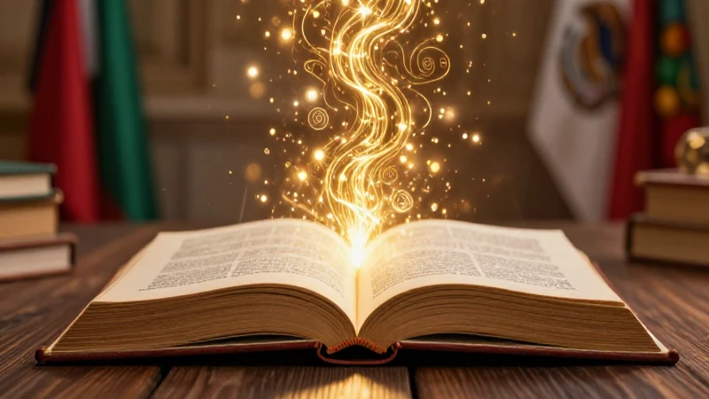 Epígrafe: Qué es, características, definición y concepto 5 Libro antiguo emite luz de conocimiento vibrante