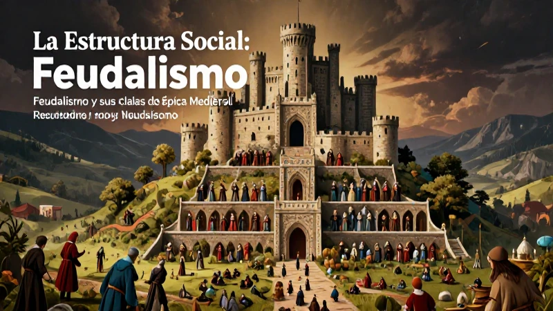 La jerarquía feudal medieval se representa vívidamente