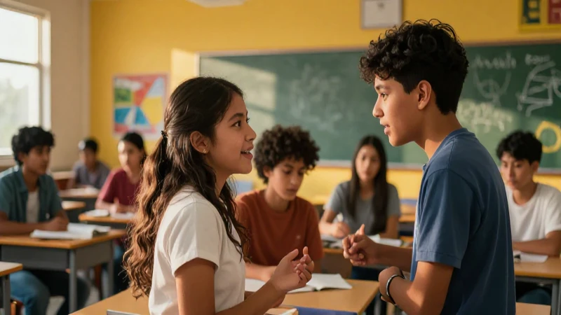 Estudiantes mexicanos colaborando, promoviendo la igualdad