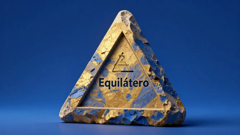 Triángulo equilátero antiguo con detalles vibrantes
