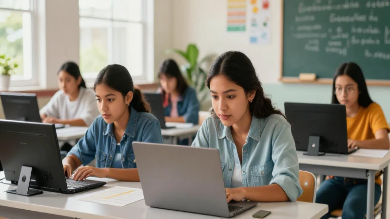 Equipamiento: Definición y concepto clave para entender 3 Estudiantes mexicanos aprendiendo en un aula vibrante y profesional