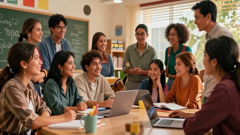 Equipo en trabajo: Claves para una colaboración efectiva 4 Equipo profesional mexicano en moderno aula vibrante