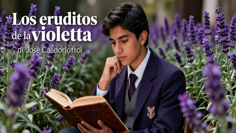 Retrato estudiantil con temática floral y académica