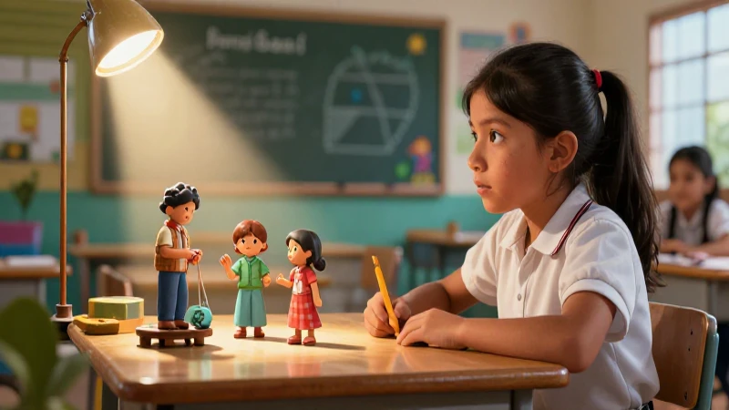 Escenario: Definición en cine y lenguaje cotidiano 3 Estudiante observa un escenario bajo luz dramática