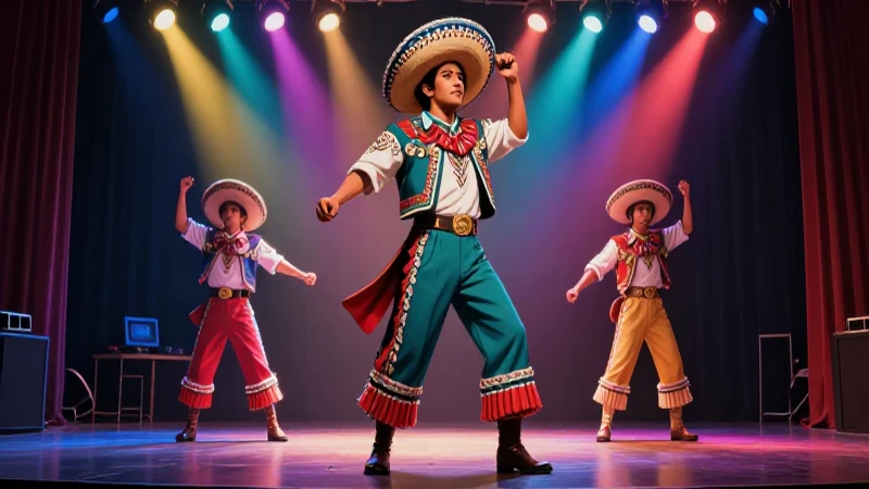 Escenario: Definición en cine y lenguaje cotidiano 4 Espectáculo vibrante y dinámico con estética mexicana