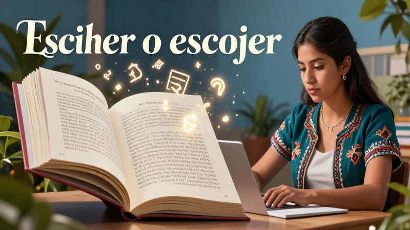 Escoger o escojer: aclarando dudas sobre la escritura 3 Diferencia entre escoger y escojer