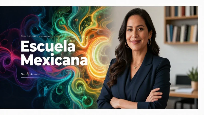 Escoger o escojer: aclarando dudas sobre la escritura 4 Educador mexicano atractivo con arte abstracto y educativo