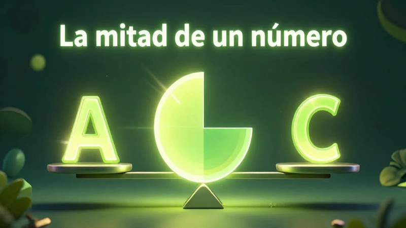 La mitad de un número: Entiende su lenguaje algebraico 4 Mitad expresada en álgebra