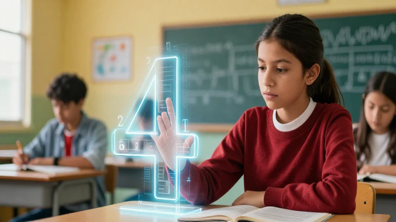 Fracciones y decimales: ejemplos de notación decimal 5 Joven mexicano estudiando matemáticas digitales avanzadas
