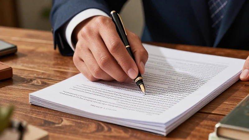 Mano elegante ajustando manuscrito profesional