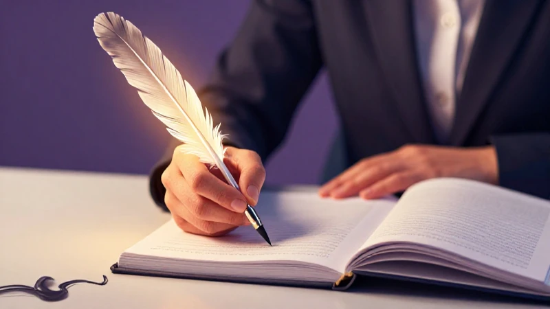 Escena dramática de escritura creativa