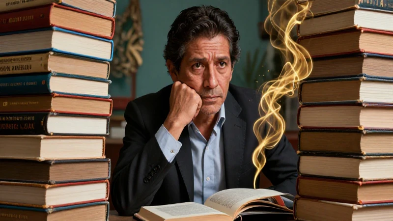 Escritor: Definición y concepto esencial en la literatura 3 Escritor reflexivo rodeado de literatura mexicana