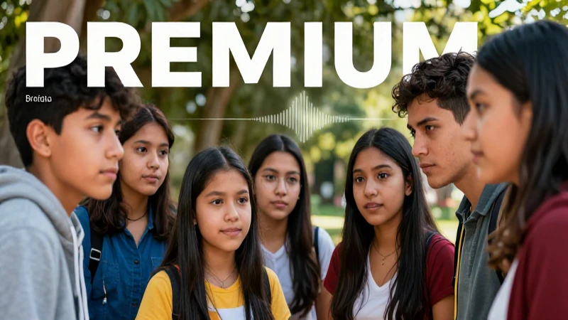 Escuchar: Concepto, Definición y Tipos para Entenderlo 6 Estudiantes mexicanos escuchando con estilo dinámico