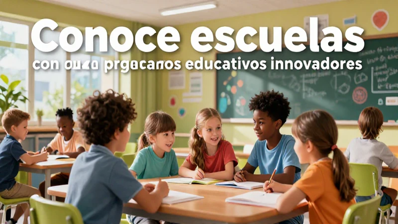 Conoce las Conoce escuelas con programas educativos innovadores 7 Encuentra escuelas con educación innovadora