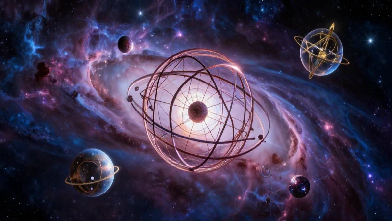 Esferas: Definición, usos y su importancia en astronomía 3 Es una ilustración espacial detallada y vibrante