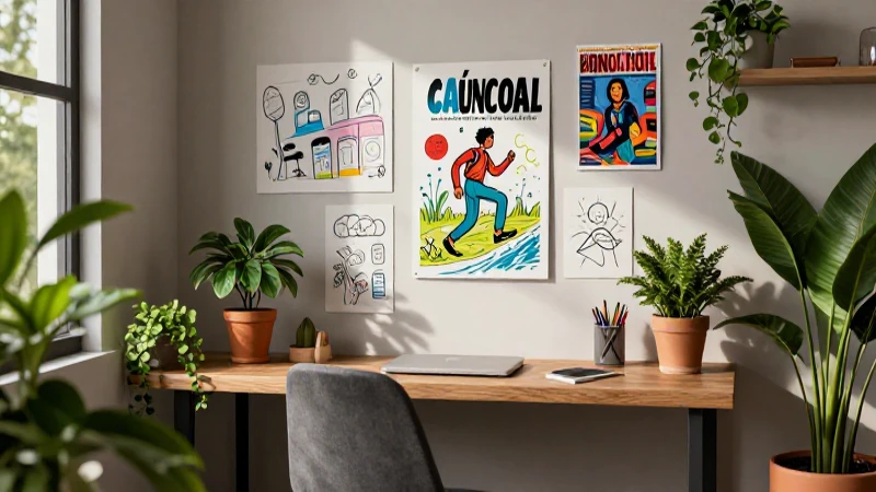 Crea un rincón motivador con plantas y arte