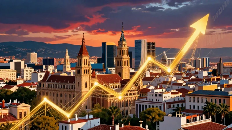 España: Cultura, Economía, Población y Características Clave 4 Diseño de portada vibrante que muestra crecimiento económico urbano