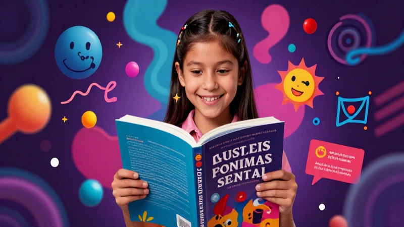 Niño mexicano aprende español en libro vibrante