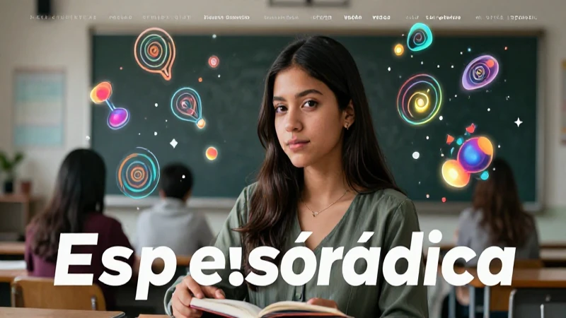 Qué significa espóradica y en qué contextos se suele utilizar 3 Portada educativa vibrante y dinámica, estilo realista