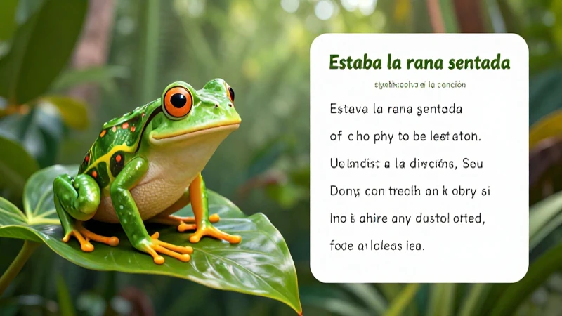Estaba la rana sentada: letra y significado de la canción 6 Canción de la rana adaptada para estudiantes mexicanos