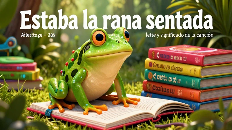 Estaba la rana sentada: letra y significado de la canción 7 Ilustración vibrante del tema educativo