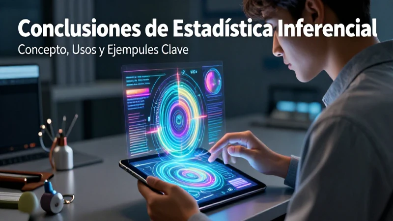 Estudiante aprende estadística inferencial con hologramas