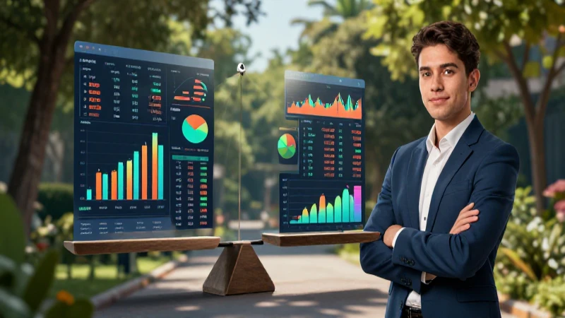 Joven mexicano profesional con finanzas vibrantes