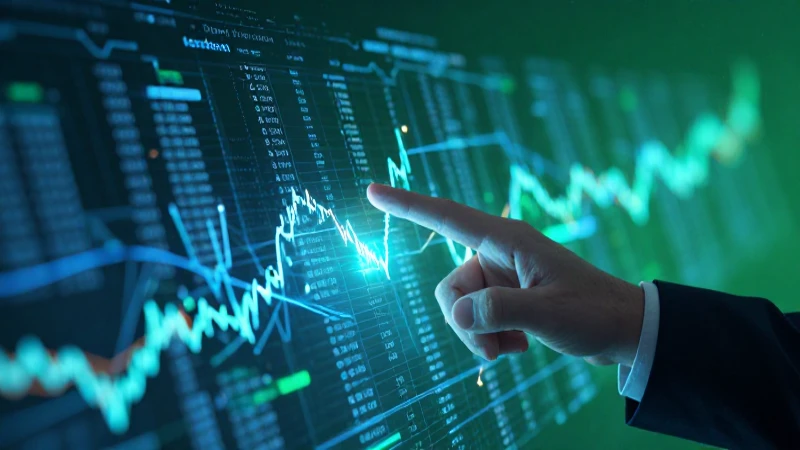 Experto financiero rodeado de datos digitales dinámicos