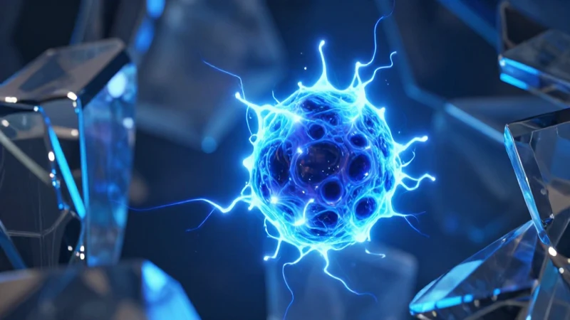 Plasma azul dinámico frente a cristal