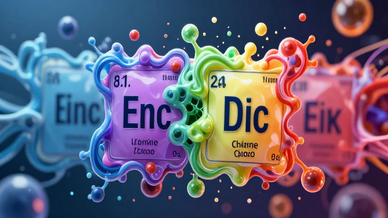 Ilustración educativa sobre la transformación química de bromo, zinc y cloro