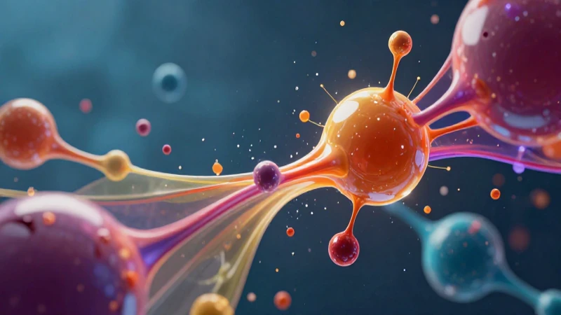 Moléculas de gas: ilustración científica vibrante