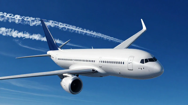 Avión moderno en el cielo con estelas nítidas