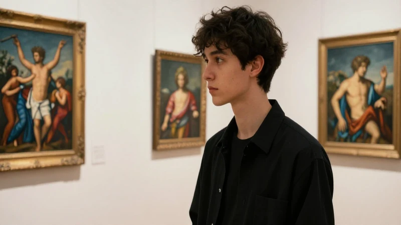 Esteta: Definición, concepto y su importancia en el arte 9 Joven esteta aprecia arte en galería iluminada