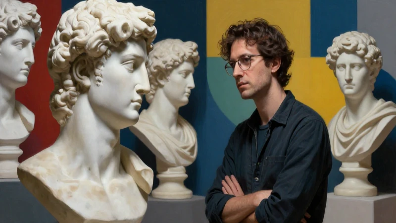 Esteta: Definición, concepto y su importancia en el arte 3 Esculturas clásicas y abstractas en contraste vibrante