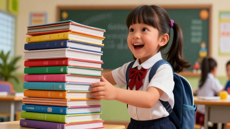 Descarga gratis la Estrategia Estatal Nueva Escuela Mexicana Preescolar en PDF 4 Estudiante alegre en escuela mexicana, ilustración detallada