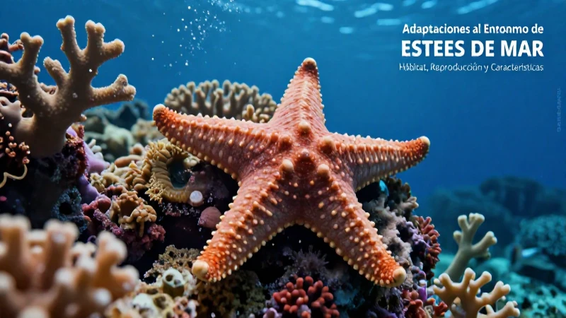 Estrellas de mar detalladas en arrecife azul