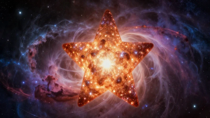 Estrellas: qué son y sus características Impresionantes 5 Estrella gigante hiperrealista con nebulosa y luz dramática