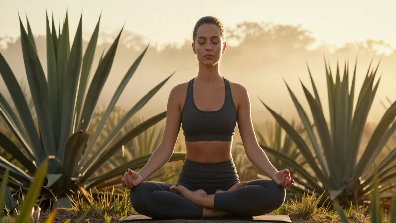 Cómo puedes evitar el estrés y encontrar la calma interior 10 Joven en meditación bajo luz dorada y naturaleza