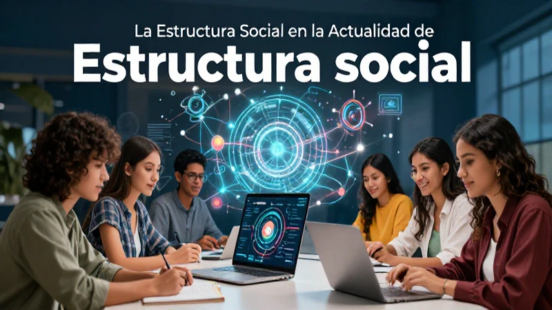 Estudiantes estudian estructura social moderna
