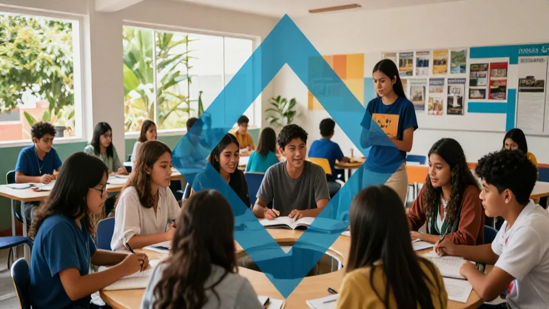 Estudiantes mexicanos colaboran en un centro vibrante