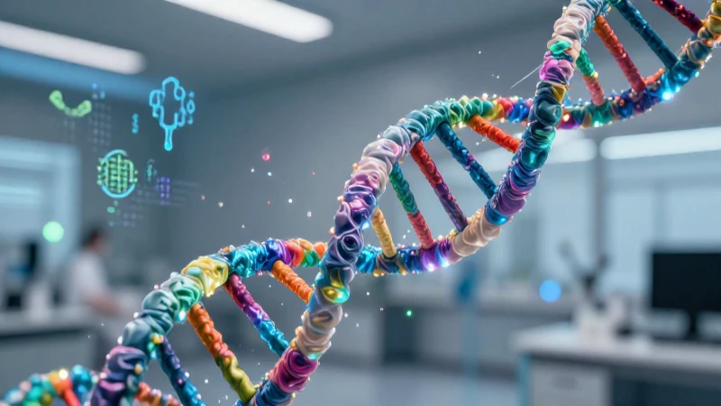 Estructuras del ADN: Conociendo su Diseño y Función 9 ADN iridiscente y abstracto en un entorno educativo profesional