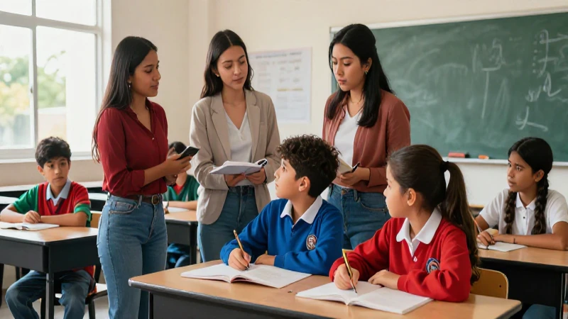 Estudiantes mexicanos colaboran en clase brillante
