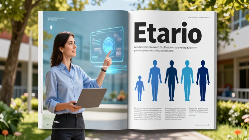 Educador con hologramas ilustrando desarrollo humano