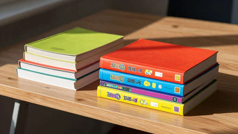 Libros coloridos, escritorio moderno, estilo revista premium