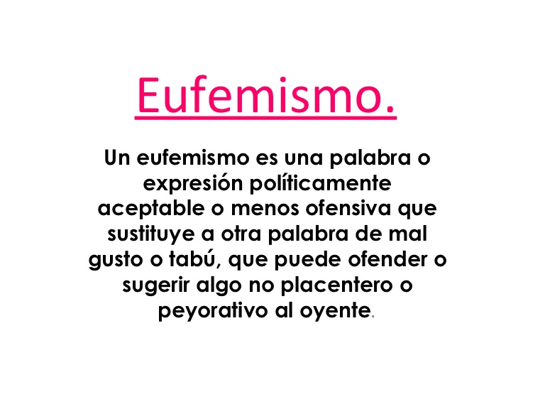 eufemismos significado definicion y concepto en politica