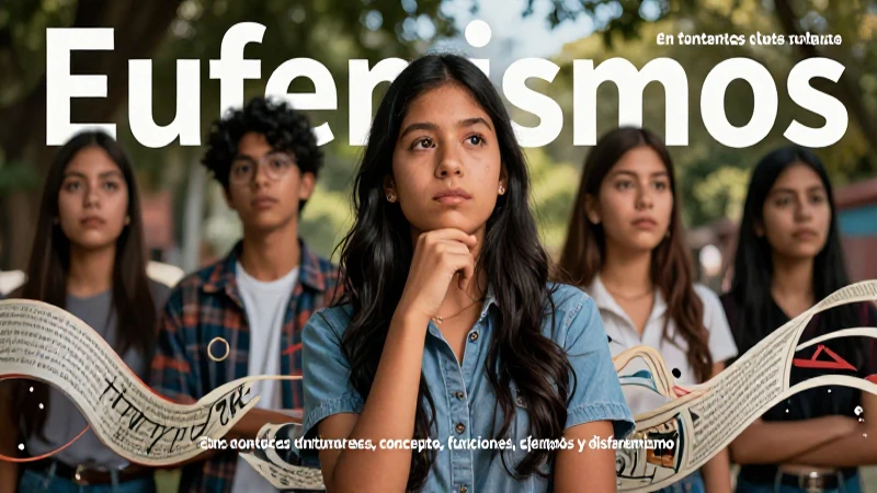 Ilustración de estudiante sobre el uso de eufemismos