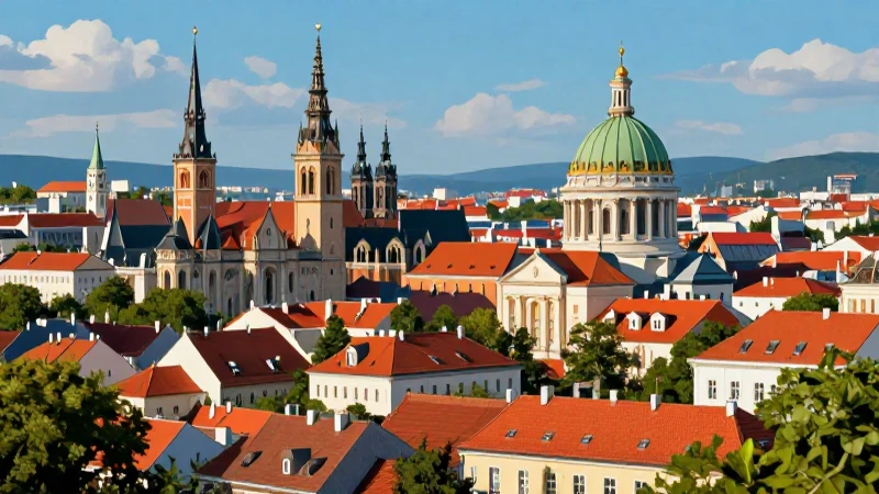 Vistas europeas dinámicas y vibrantes con estilo premium