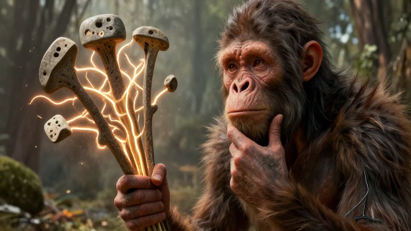 Hominido ancestral evoluciona con herramientas