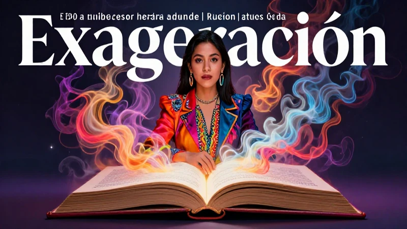 Arte de la exageración: vibrante ilustración literaria